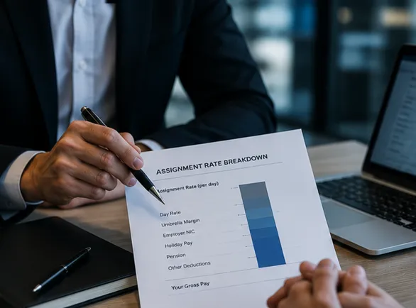 What is an assignment rate and how is it different from my gross pay?